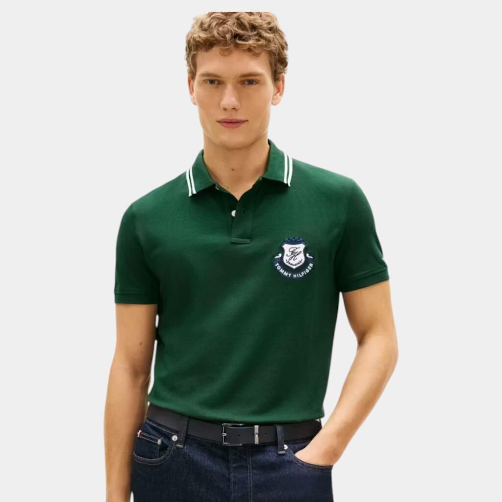 Camisa Polo Tommy Hilfiger Em Piqué