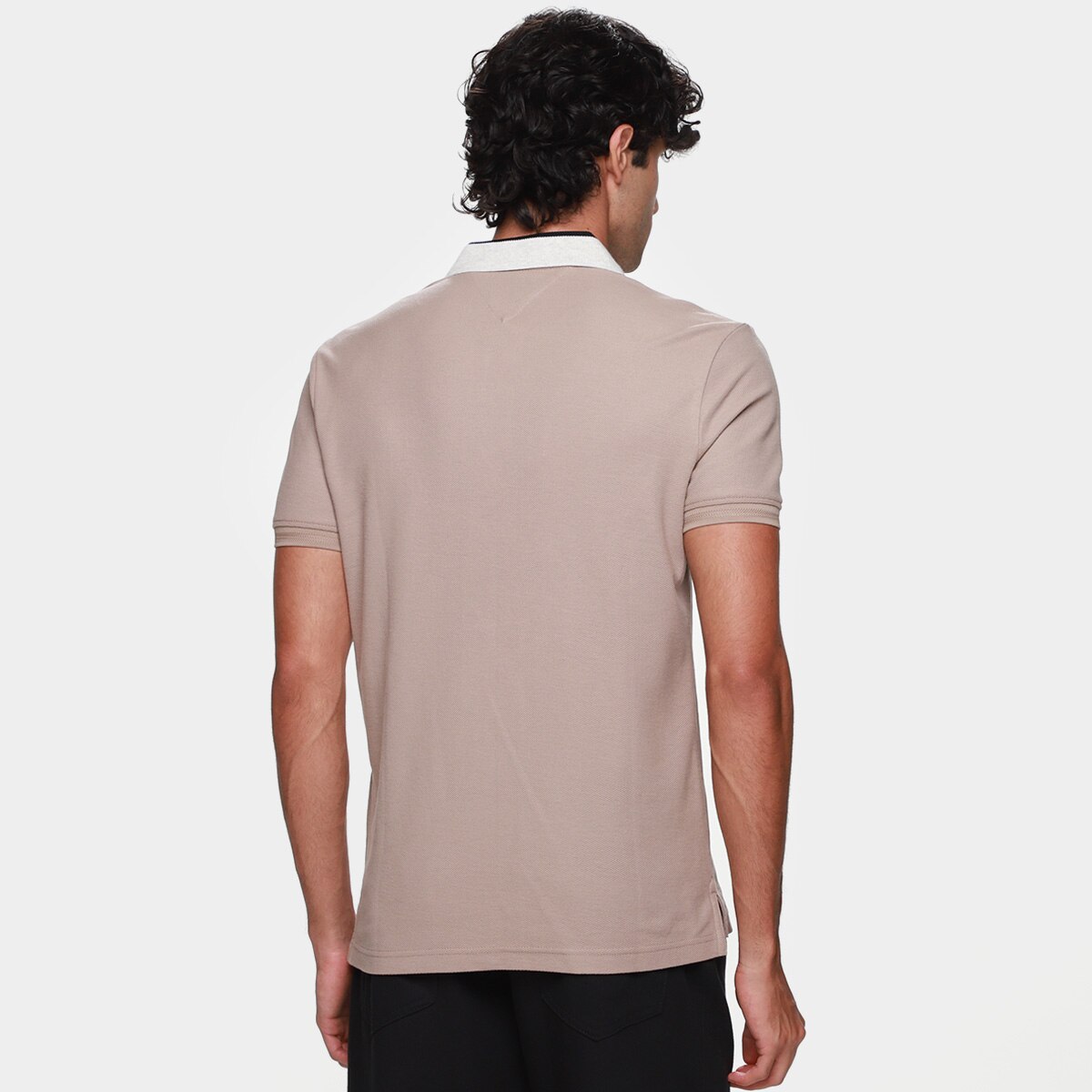 Camisa Polo Tommy Hilfiger Herrinbone Detail Masculina - 1