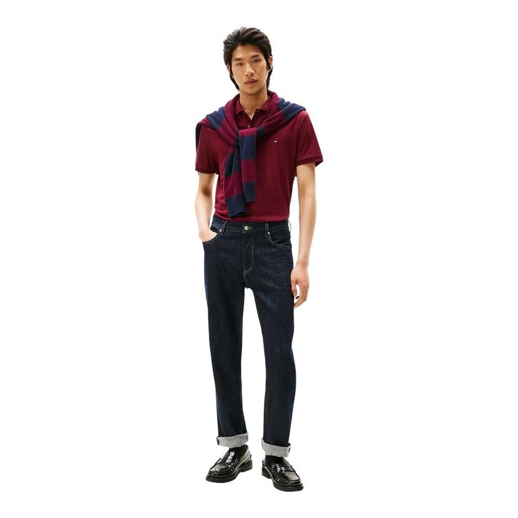 Camisa Polo Tommy Hilfiger Liquid Cotton Regular Azul
