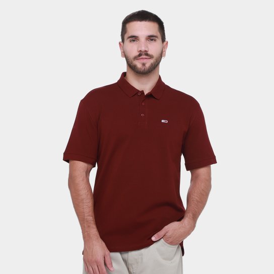 Camisa Polo Tommy Hilfiger Placket Masculina