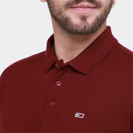 Camisa Polo Tommy Hilfiger Placket Masculina
