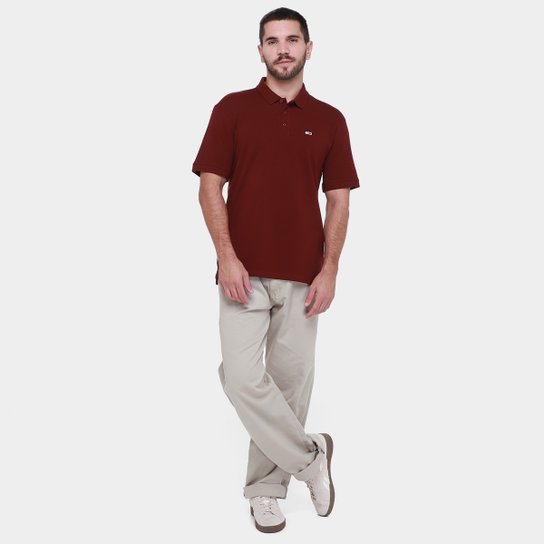 Camisa Polo Tommy Hilfiger Placket Masculina