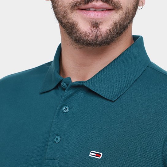 Camisa Polo Tommy Hilfiger Placket Masculina