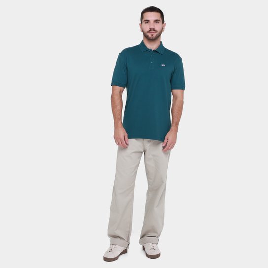 Camisa Polo Tommy Hilfiger Placket Masculina