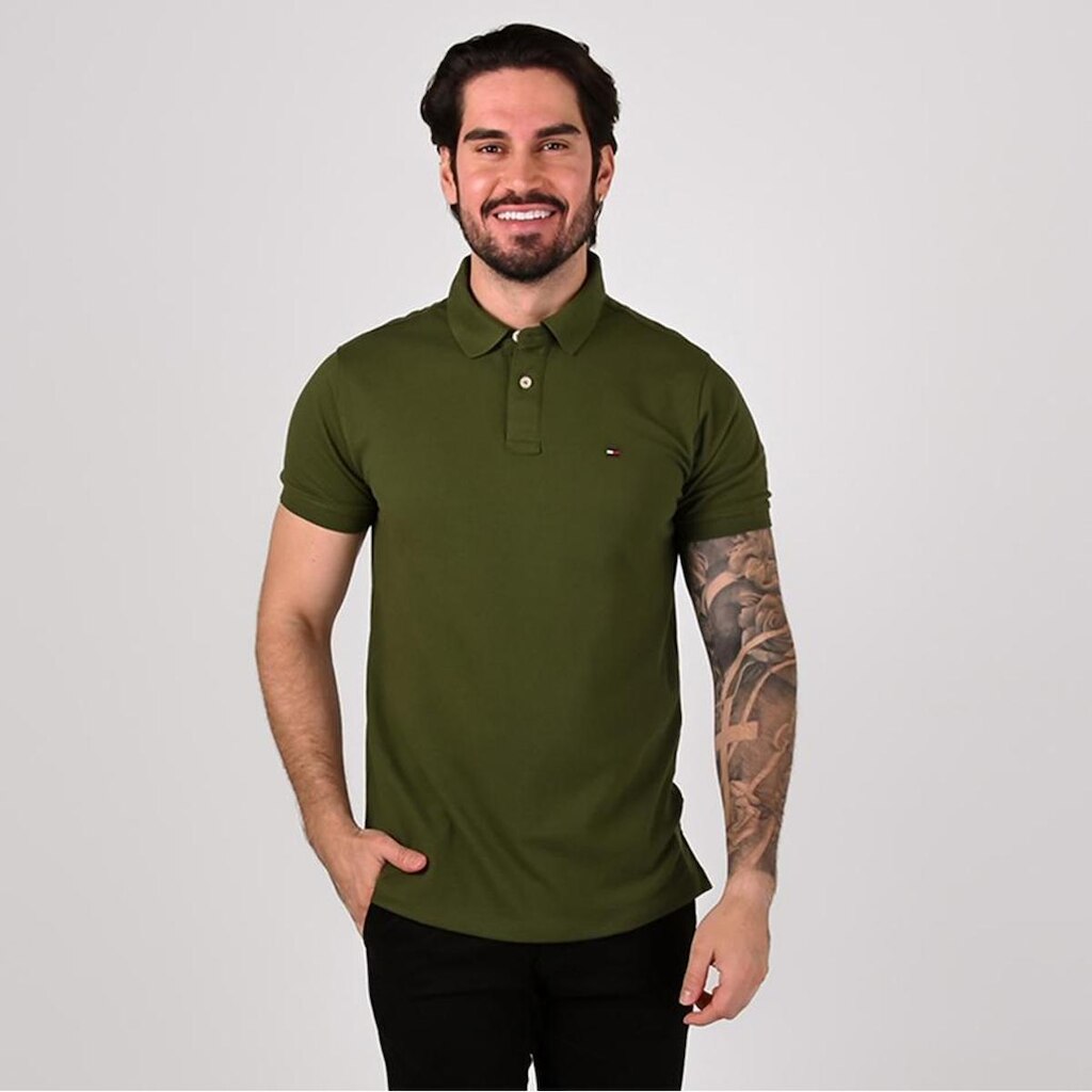 Camisa Polo Tommy Hilfiger Verde Oliva