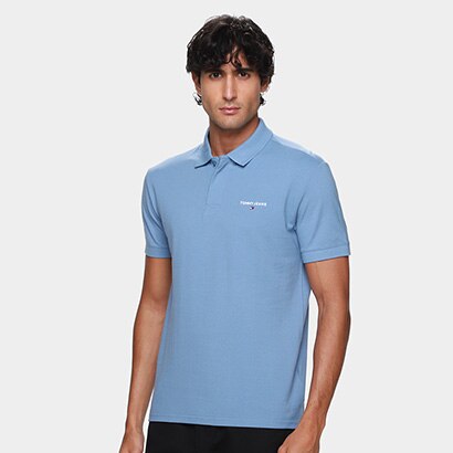 Camisa Polo Tommy Jeans Linear Masculina - Masculino