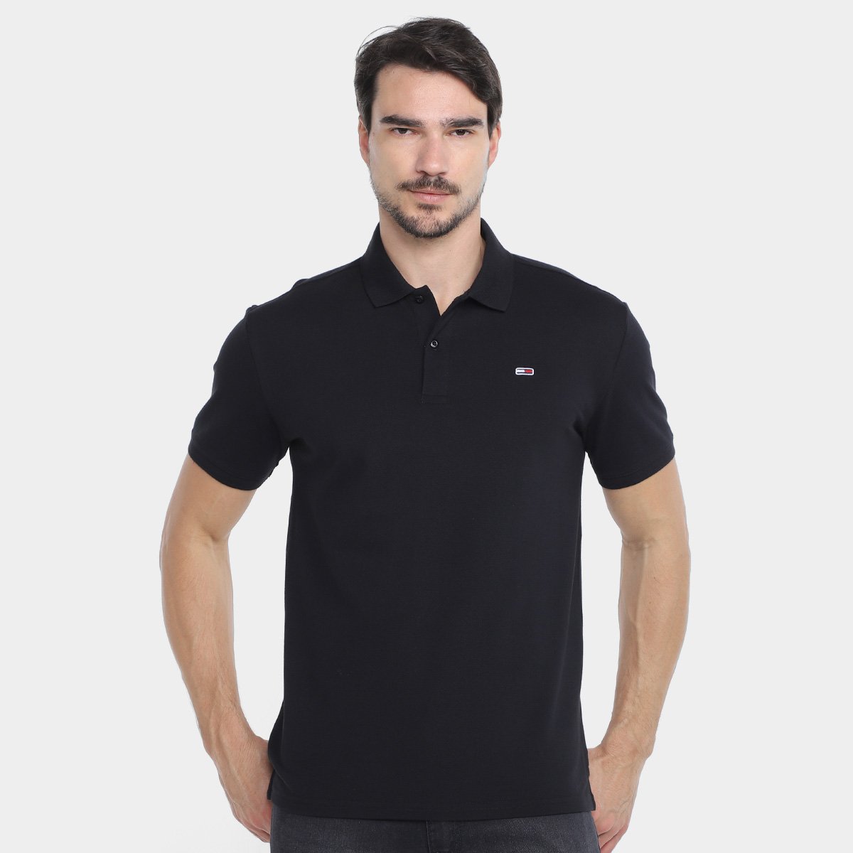 Camisa Polo Tommy Jeans Original Fine Piquet Slim Masculina Menor preço em Camisa Polo Tommy Jeans Original Fine Piquet Slim Masculina