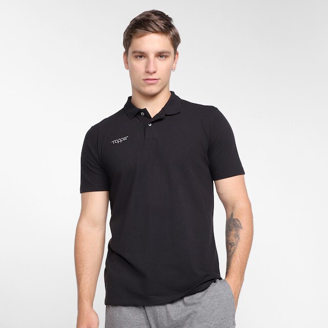 Menor preço em Camisa Polo Topper Classic Masculina - Preto