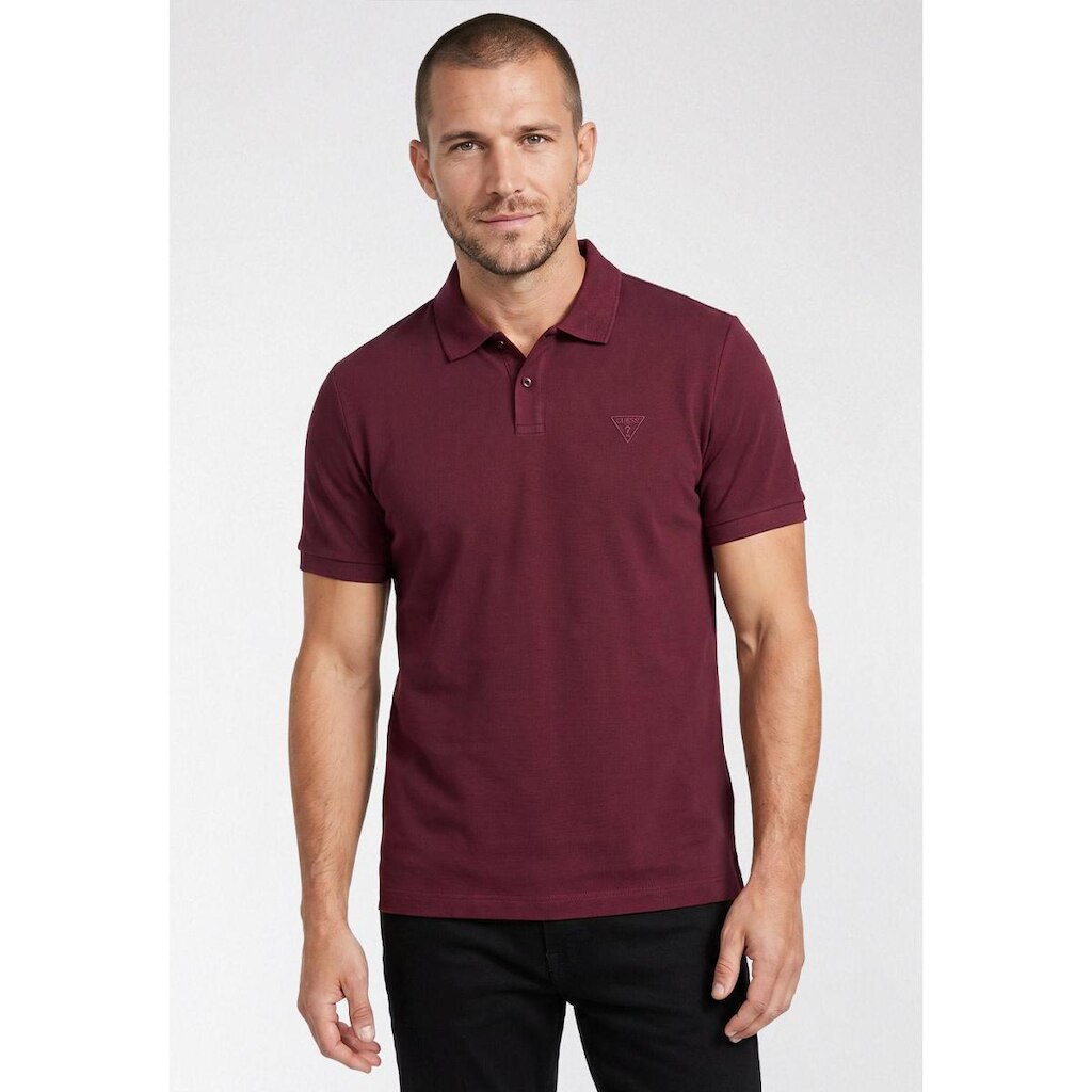 Camisa Polo Triângulo Bordado Bordô