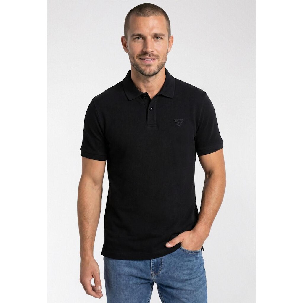 Camisa Polo Triângulo Bordado Preto