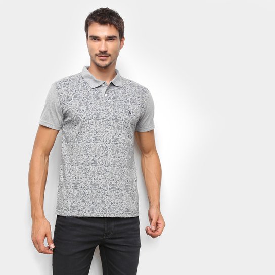 Camisa Polo Ultimato Básica Estampada Masculina - Mescla Menor preço em Camisa Polo Ultimato Básica Estampada Masculina - Mescla