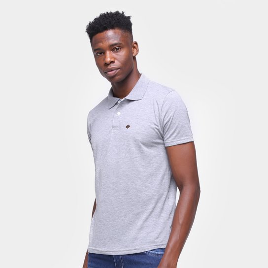 Camisa Polo Ultimato Básica Lisa Masculina - Mescla Menor preço em Camisa Polo Ultimato Básica Lisa Masculina - Mescla