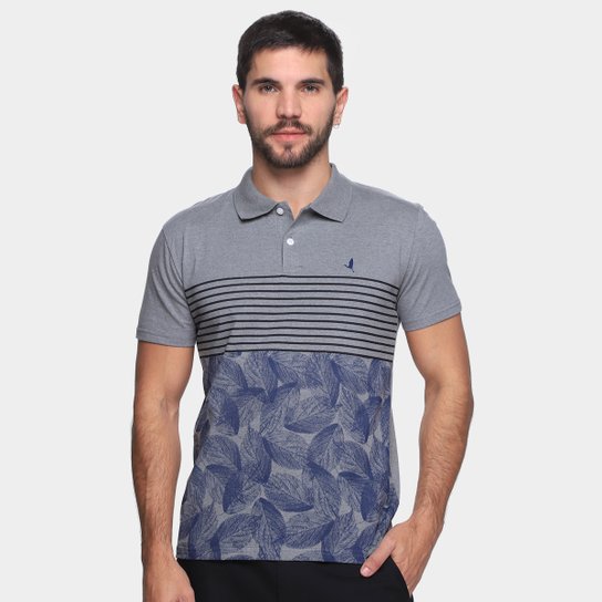 Camisa Polo Ultimato Estampada Masculina - Mescla Menor preço em Camisa Polo Ultimato Estampada Masculina - Mescla