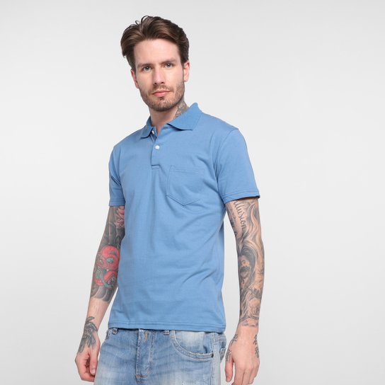 Camisa Polo Ultimato Lisa Masculina - Azul Royal Menor preço em Camisa Polo Ultimato Lisa Masculina - Azul Royal