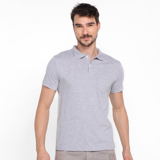Camisa Polo Ultimato Lisa Masculina - Mescla Menor preço em Camisa Polo Ultimato Lisa Masculina - Mescla