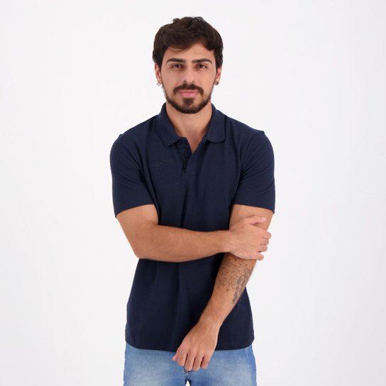 Camisa Polo Umbro FS Classics Masculina - Marinho Menor preço em Camisa Polo Umbro FS Classics Masculina - Marinho