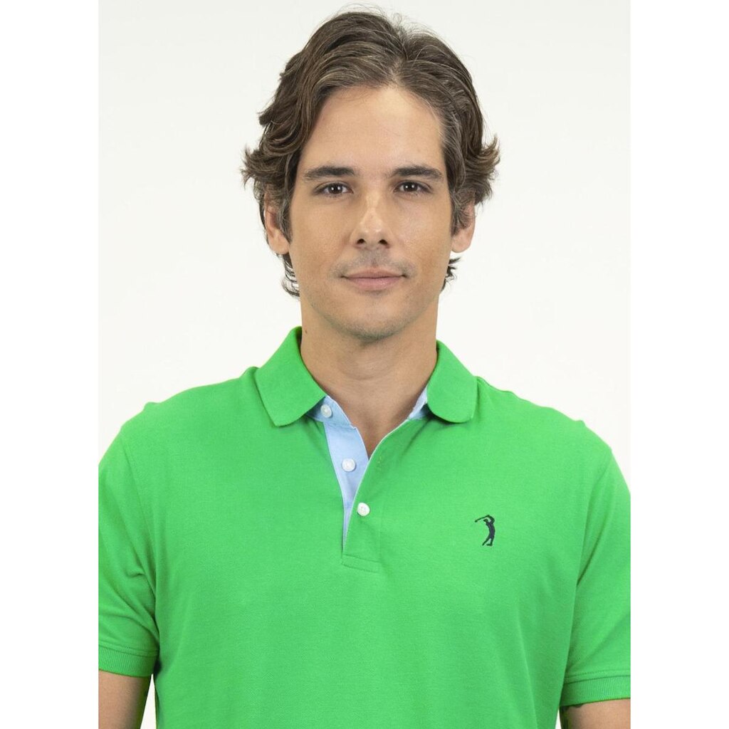Camisa Polo Verde Tropical Lisa Aleatory