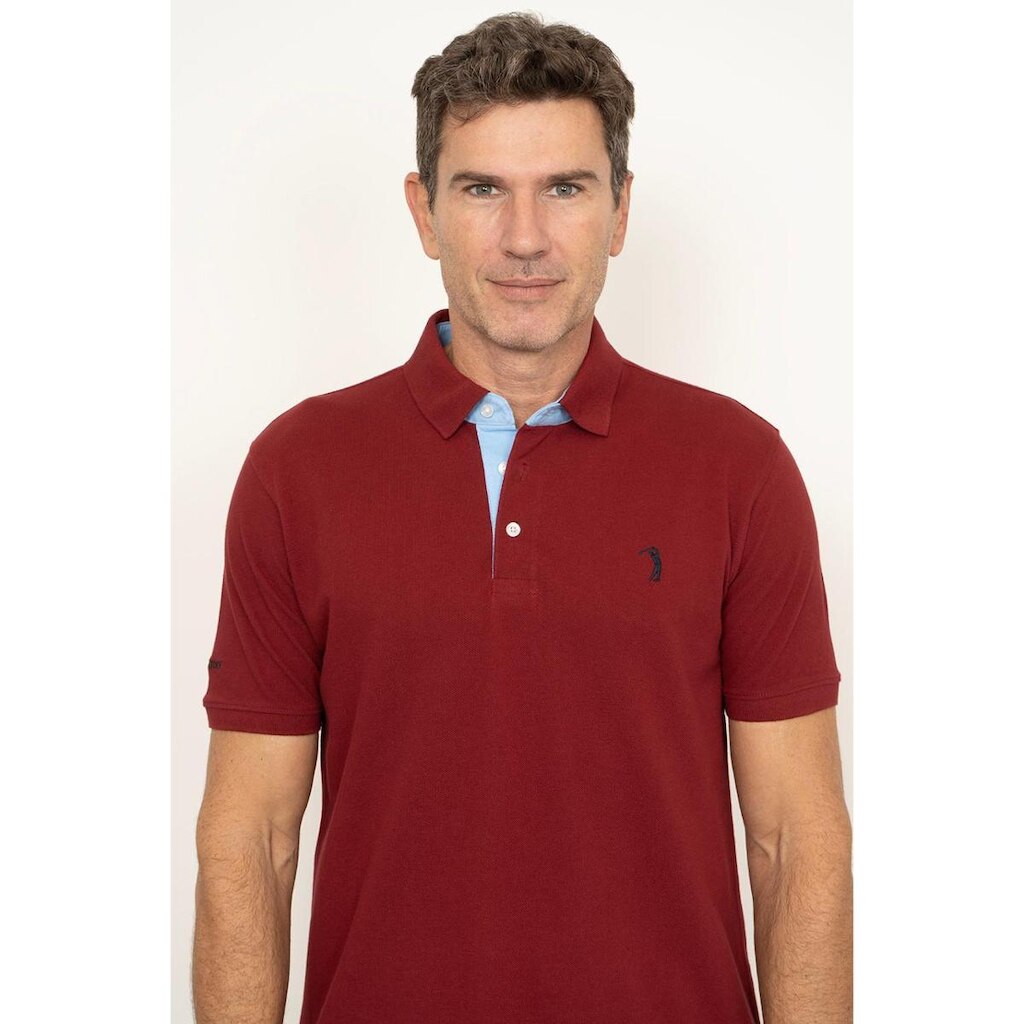 Camisa Polo Wine Red Lisa Aleatory