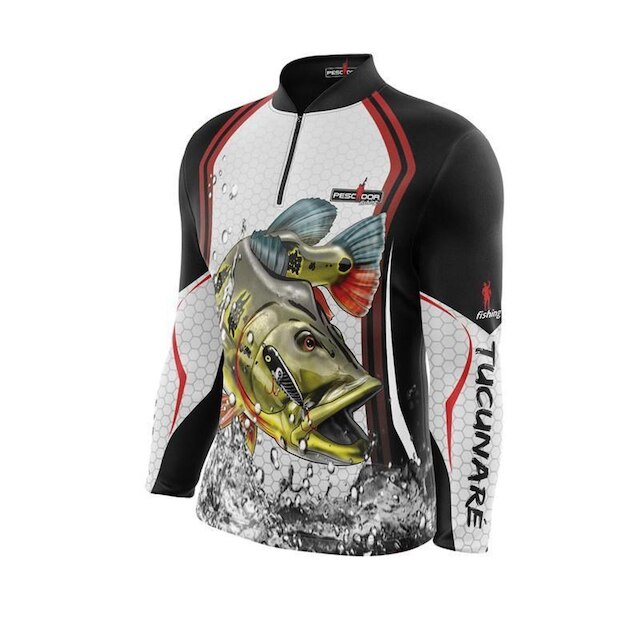 Camisa PQS Fishing Blusa Proteção Solar Uv50 Pescador 12 Unissex