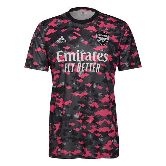 Camisa Pré-Jogo Arsenal Adidas - Azul+Rosa Menor preço em Camisa Pré-Jogo Arsenal Adidas - Azul+Rosa