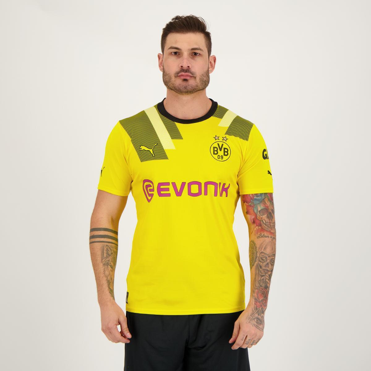Camisa Puma Borussia Dortmund Cup 2023 Com Patrocínio