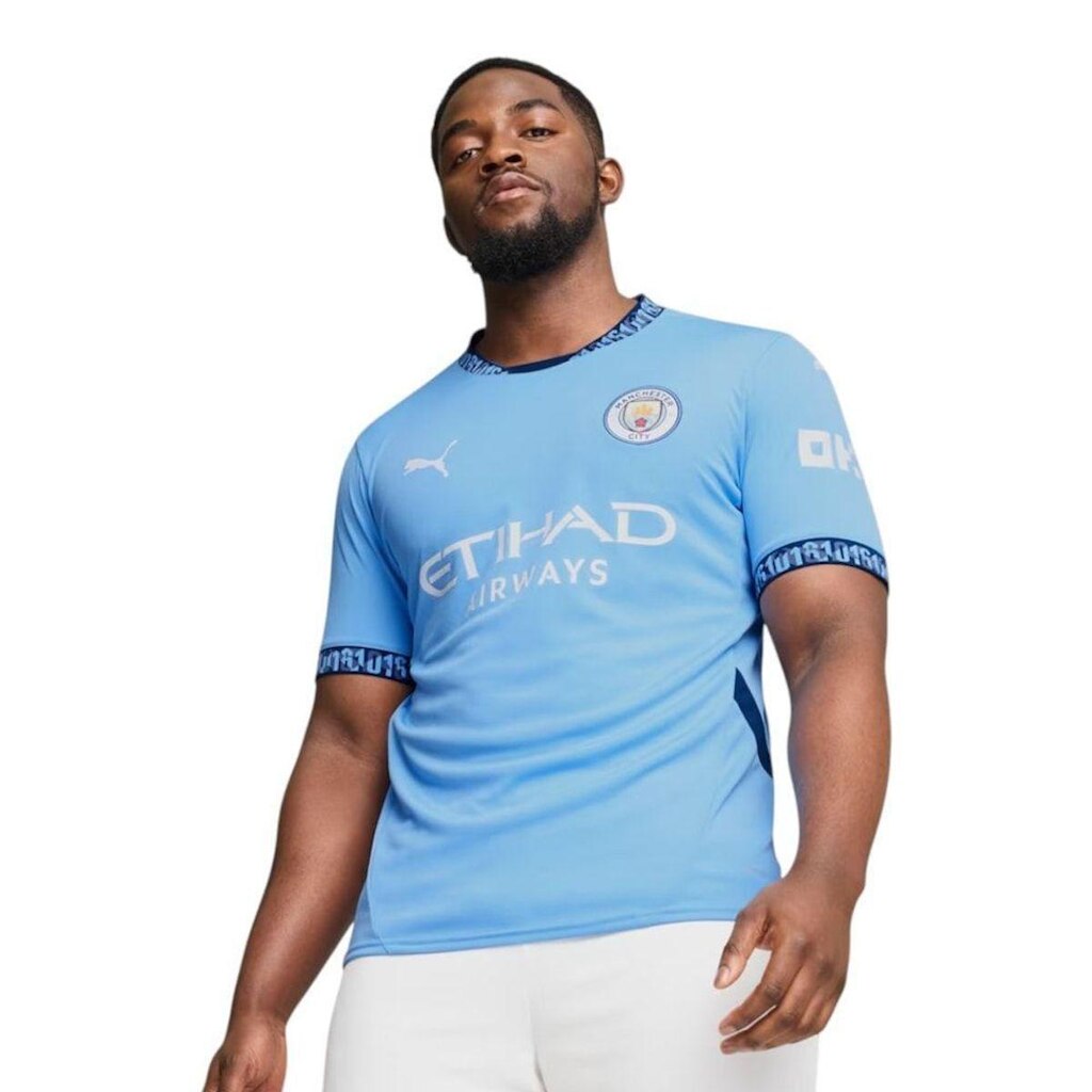 Camisa Puma Manchester City I 2024/25 Torcedor Masculina - Azul XXL