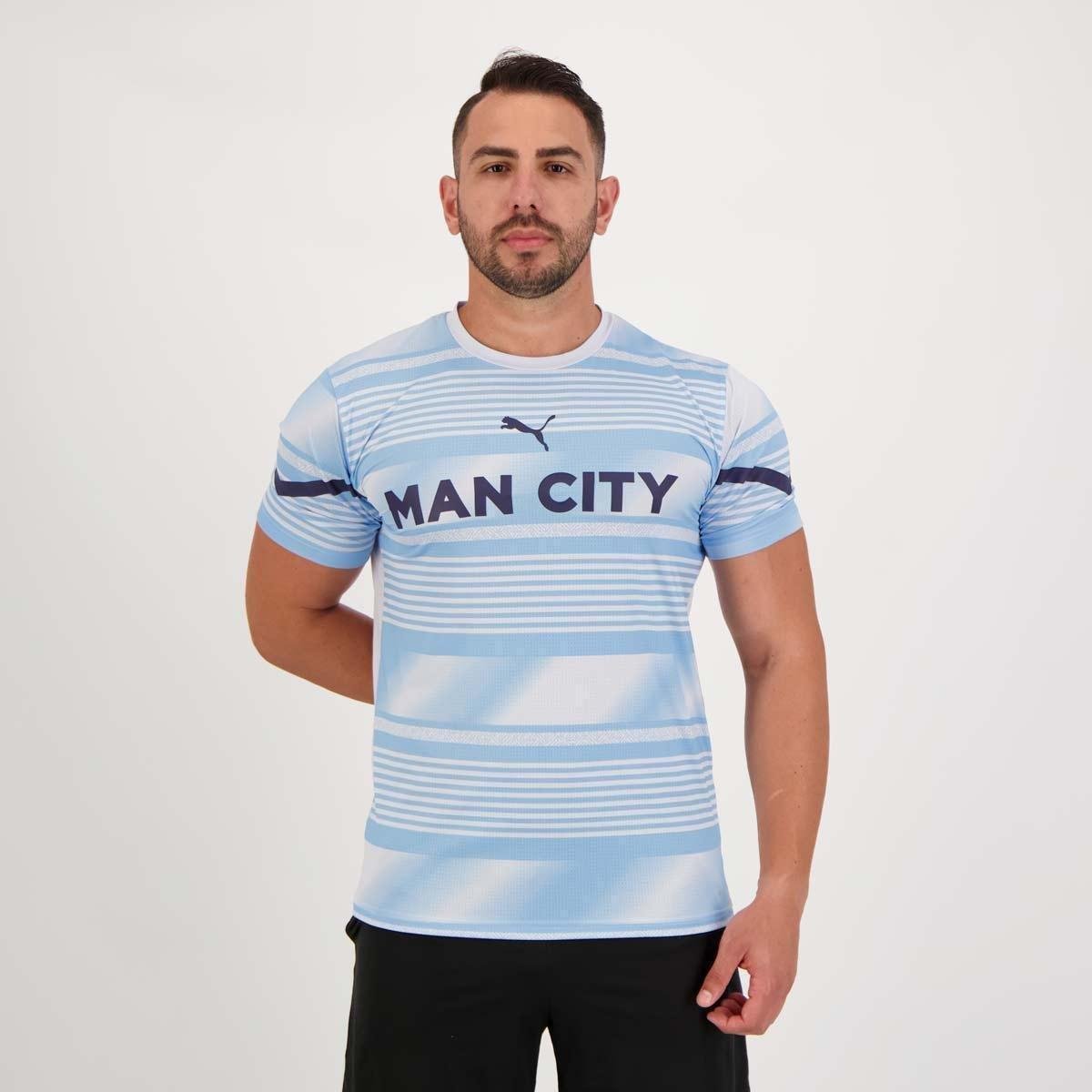 Camisa Puma Manchester City Pré Jogo 2022 Menor preço em Camisa Puma Manchester City Pré Jogo 2022