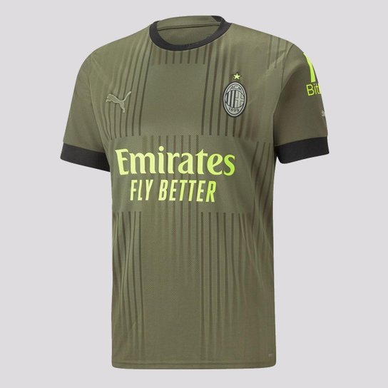Camisa Puma Milan Third 2023 - Verde Menor preço em Camisa Puma Milan Third 2023 - Verde