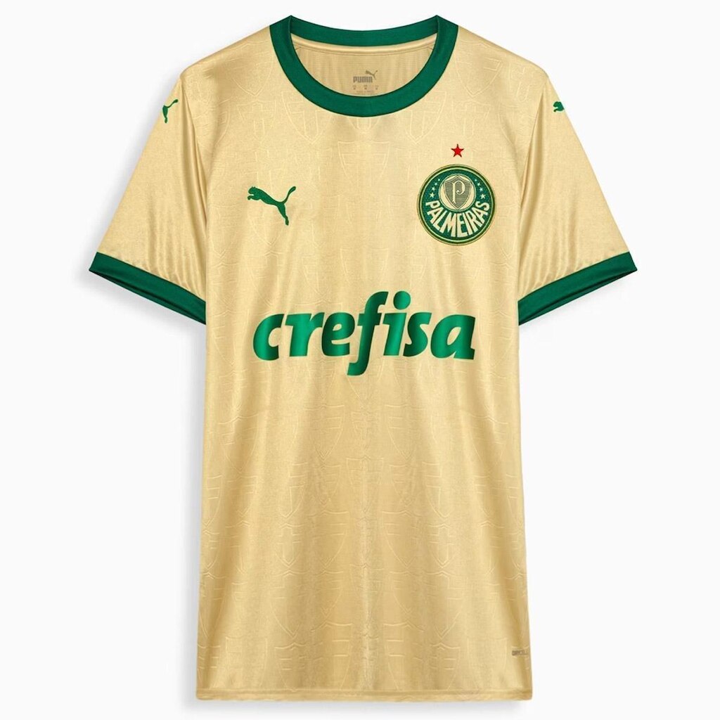 Camisa Puma Palmeiras 2024 Torcedor Feminina Dourado