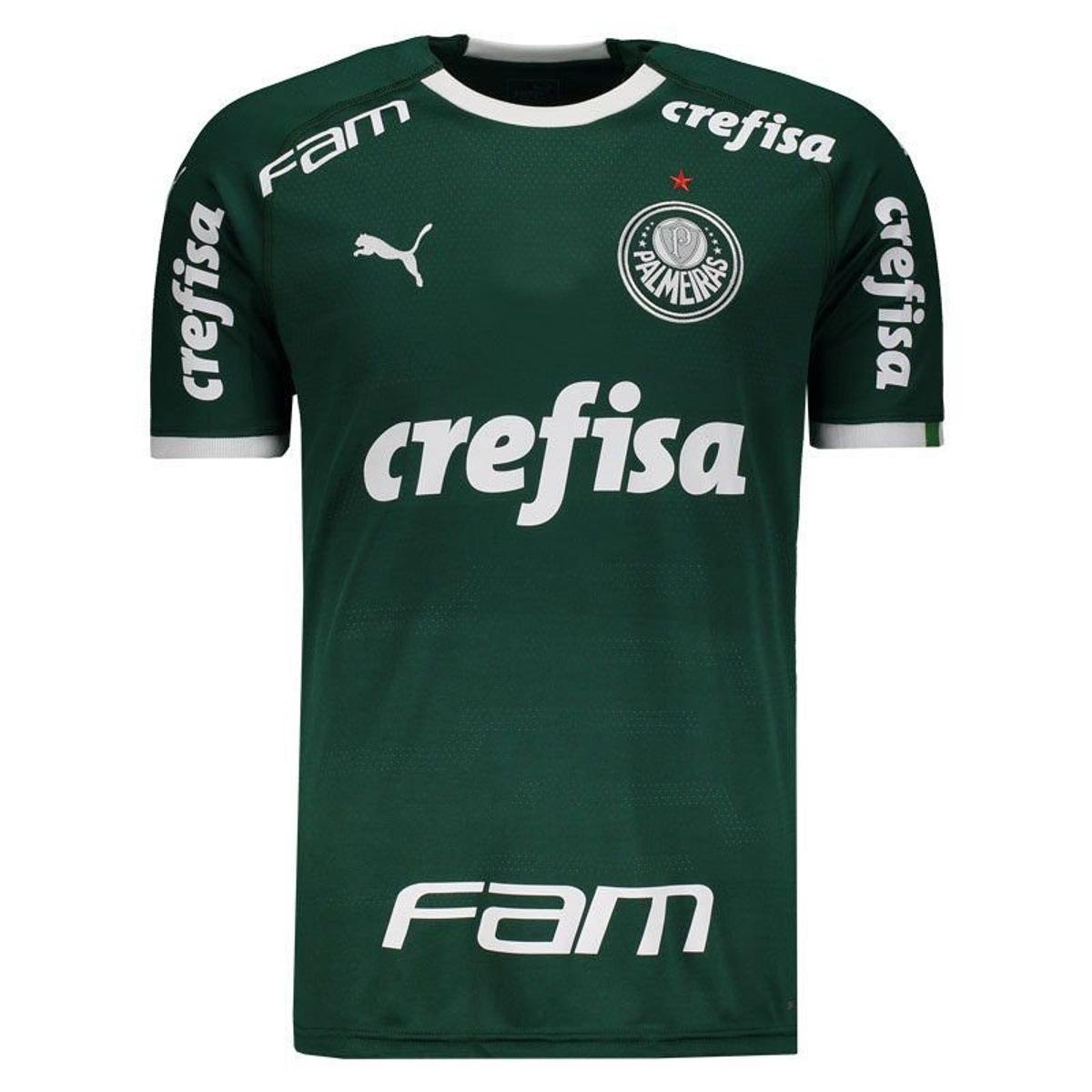 Camisa Puma Palmeiras I 2019 Com Patrocínio Masculina Verde Netshoes Camisa Puma Palmeiras I 2019 Com Patrocínio Masculina Verde Netshoes