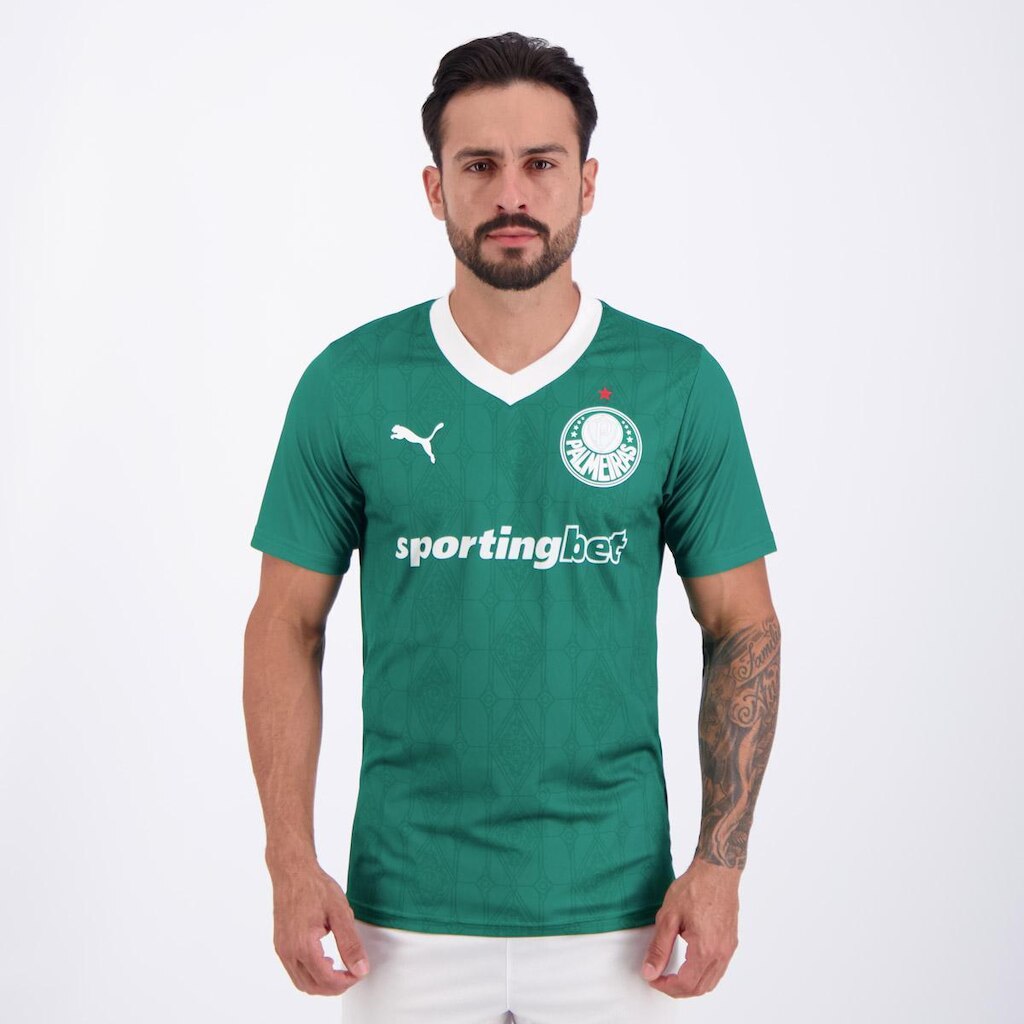 Camisa Puma Palmeiras I 2025 Estádio Masculina