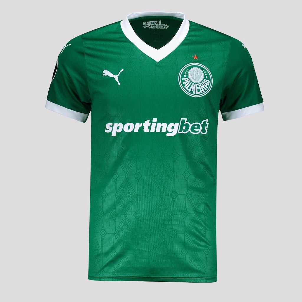 Camisa Puma Palmeiras I 2025 Patch Libertadores