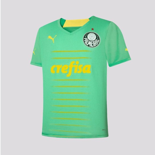 Camisa Puma Palmeiras III 2022 Juvenil - Verde Menor preço em Camisa Puma Palmeiras III 2022 Juvenil - Verde