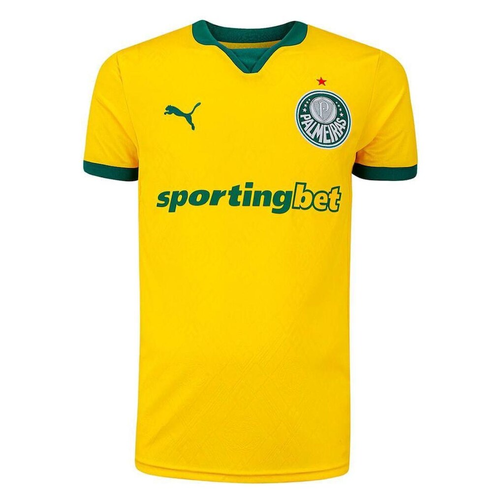 CAMISA PUMA PALMEIRAS III 2025 MASCULINO - TORCEDOR - AMARELO PP