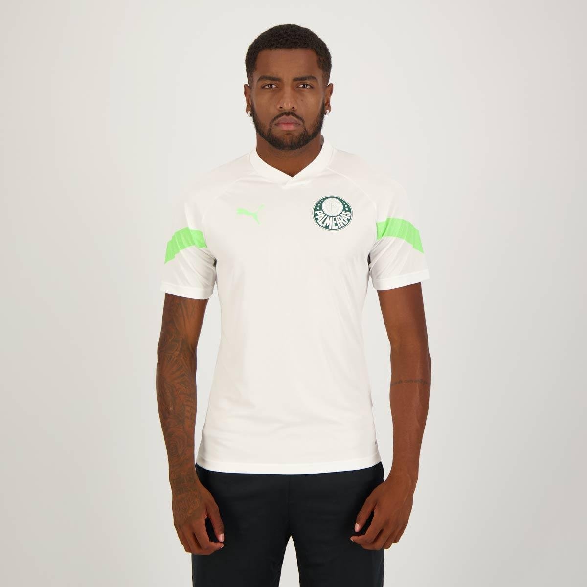 Camisa Puma Palmeiras Treino 2023 Branca Menor preço em Camisa Puma Palmeiras Treino 2023 Branca