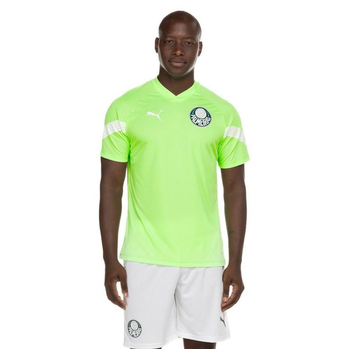 Camisa Puma Palmeiras Treino 2023/24 Masculina Menor preço em Camisa Puma Palmeiras Treino 2023/24 Masculina