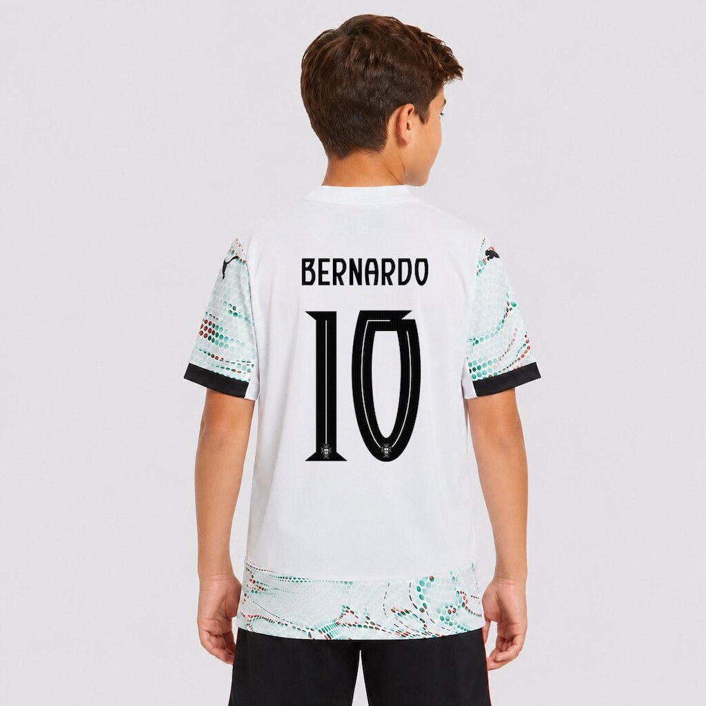Camisa Puma Portugal Away 2025 Juvenil 10 Bernardo
