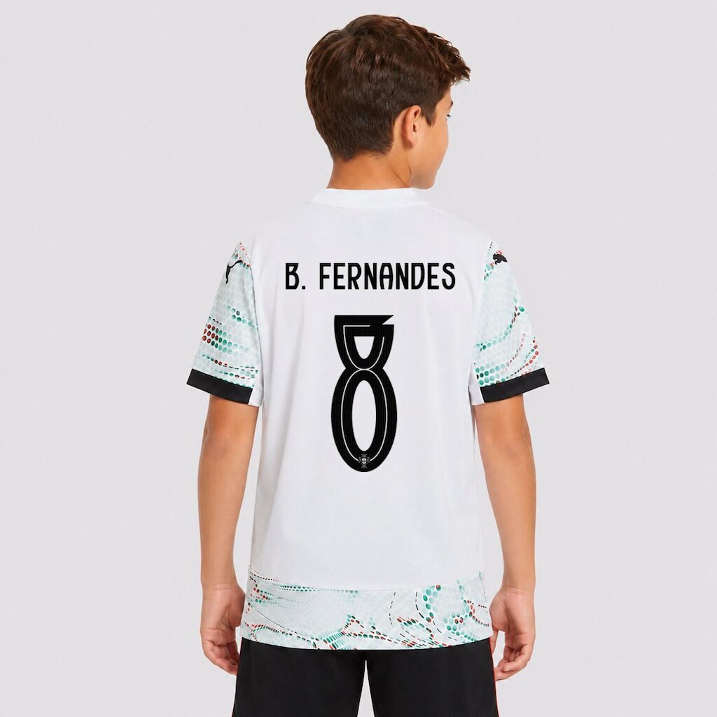 Camisa Puma Portugal Away 2025 Juvenil 8 B. Fernandes