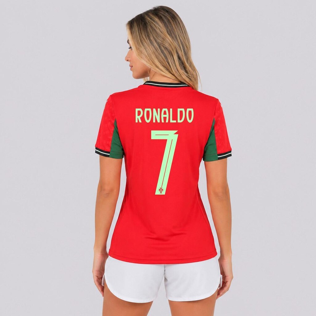 Camisa Puma Portugal Home 2025 Feminina 7 Ronaldo