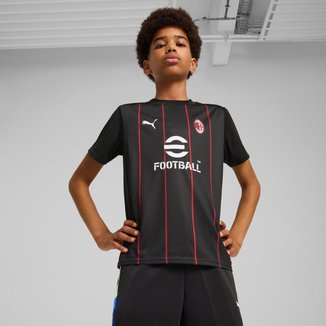 Camisa Puma  Pré-Jogo AC Milan Infantil
