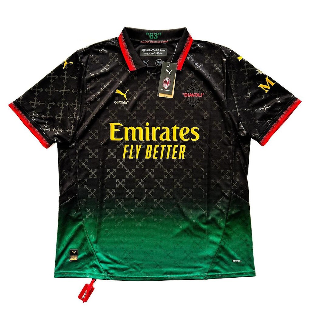 Camisa Puma x Milan x Off-White 2024/2025 Fourth Masculina