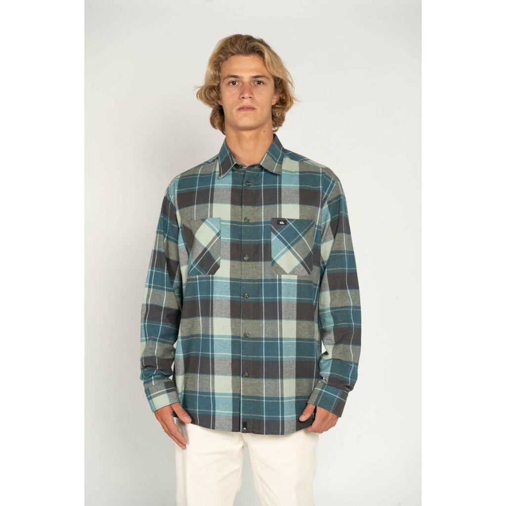 Camisa Quiksilver M/L Heavy Checker Verde-Verde-G