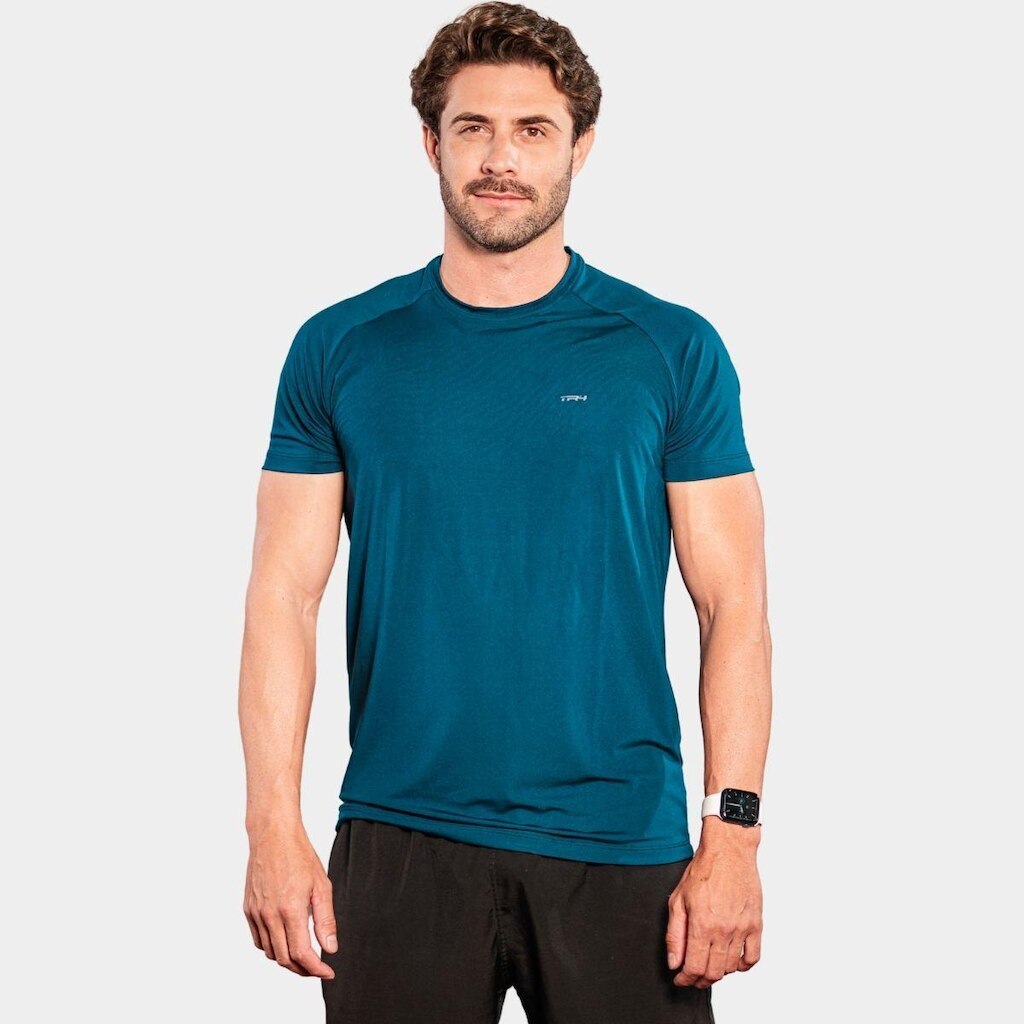 Camisa Raglan Manga Curta Branca com Proteção UV