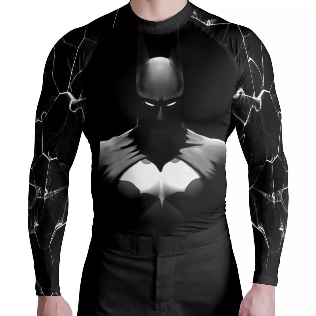 Batman Rash Camisa Rash Guard Batman ATL - Preto | Netshoes