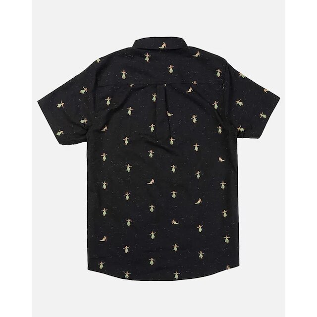 CAMISA RC HULA BREACH S/S SHIRT - BLACK - GG