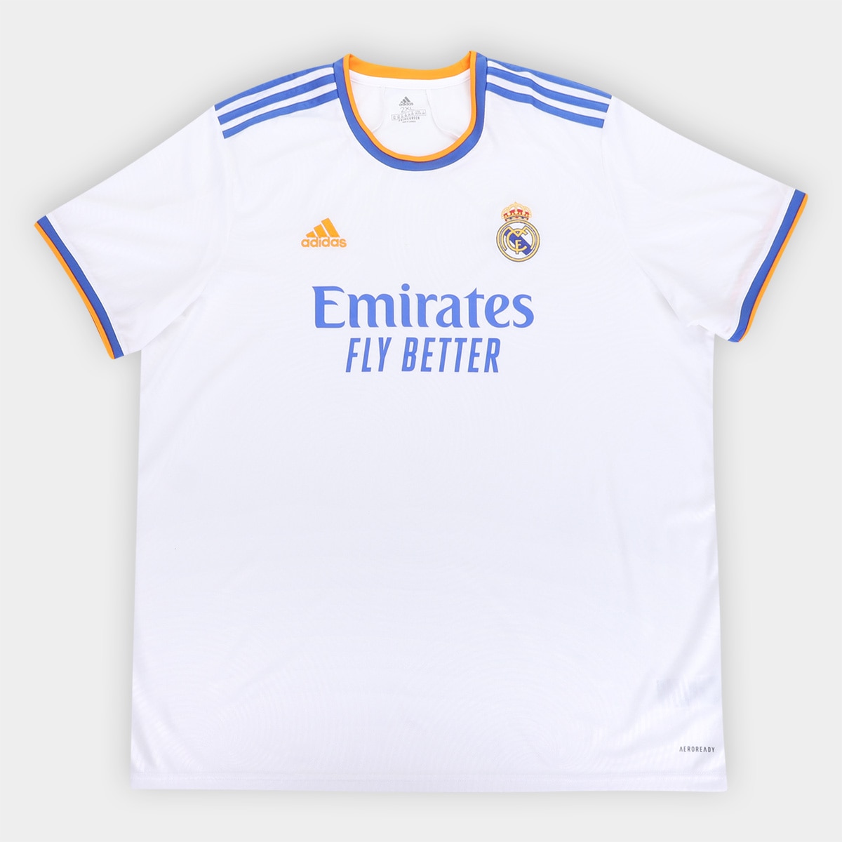 Camisa Real Madrid Home 21/22 s/n° Torcedor Adidas Masculina Menor preço em Camisa Real Madrid Home 21/22 s/n° Torcedor Adidas Masculina