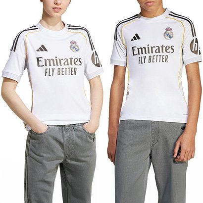 Camisa Real Madrid Infantil Home 25/26 s/n Torcedor Adidas - Unissex