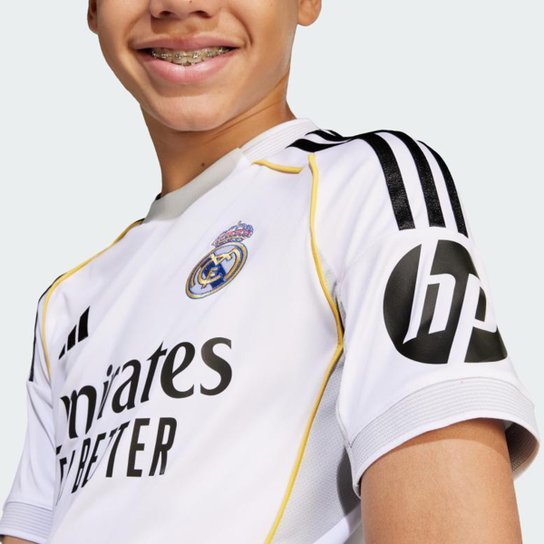 Camisa Real Madrid Infantil Home 25/26 s/n Torcedor Adidas