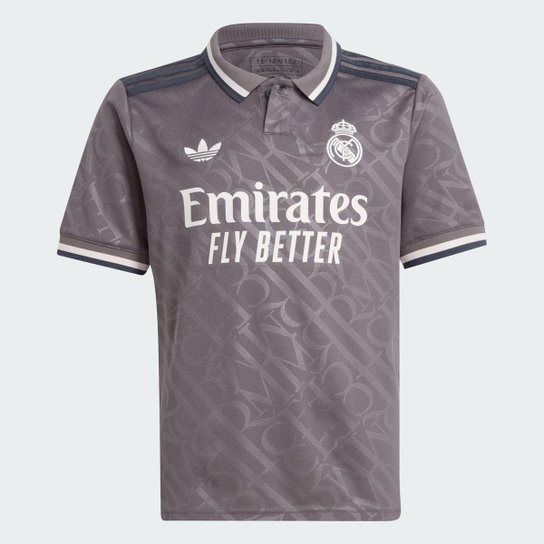 Camisa Real Madrid Infantil Third 24/25 Adidas Masculina