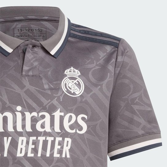 Camisa Real Madrid Infantil Third 24/25 Adidas Masculina